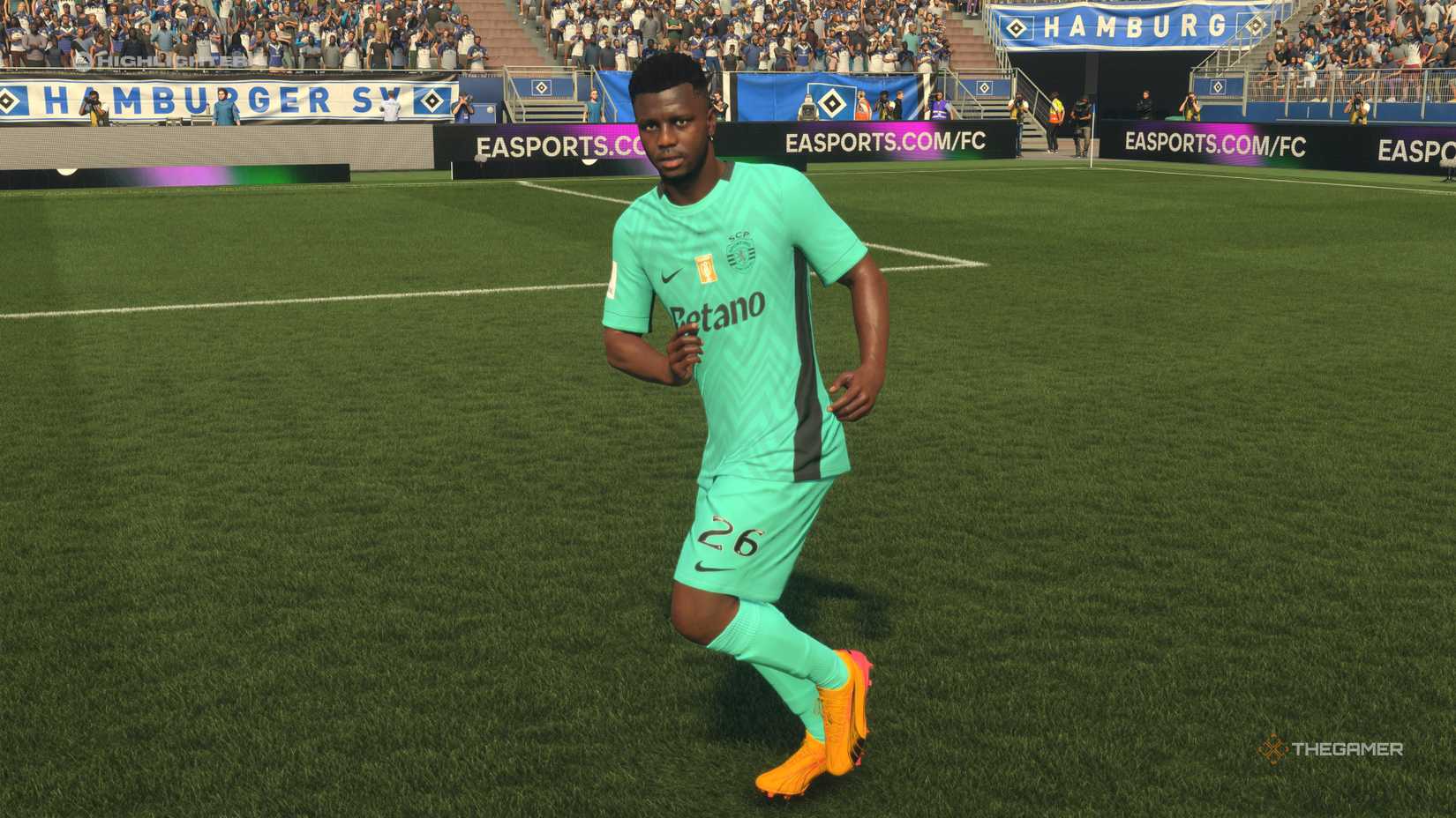 The Best Young Centre Backs Ousmane Diomande on the pitch in EA Sports FC 26.