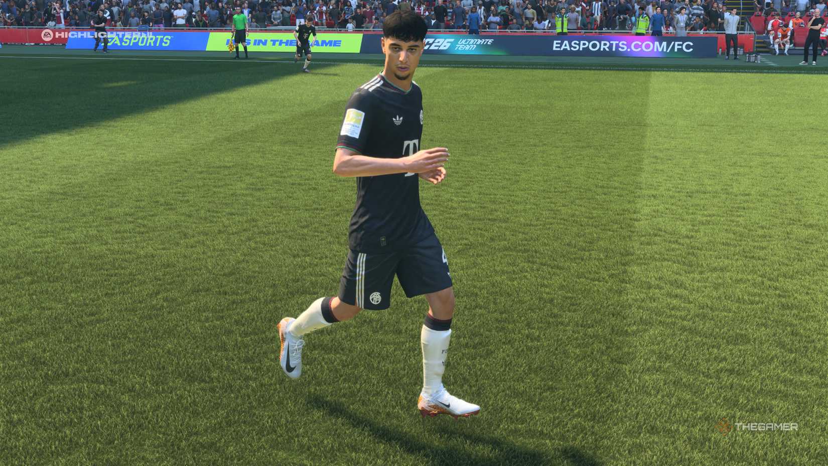 The Best Young Defensive Midfielders Aleksander Pavlovic on the pitch in EA Sports FC 26.