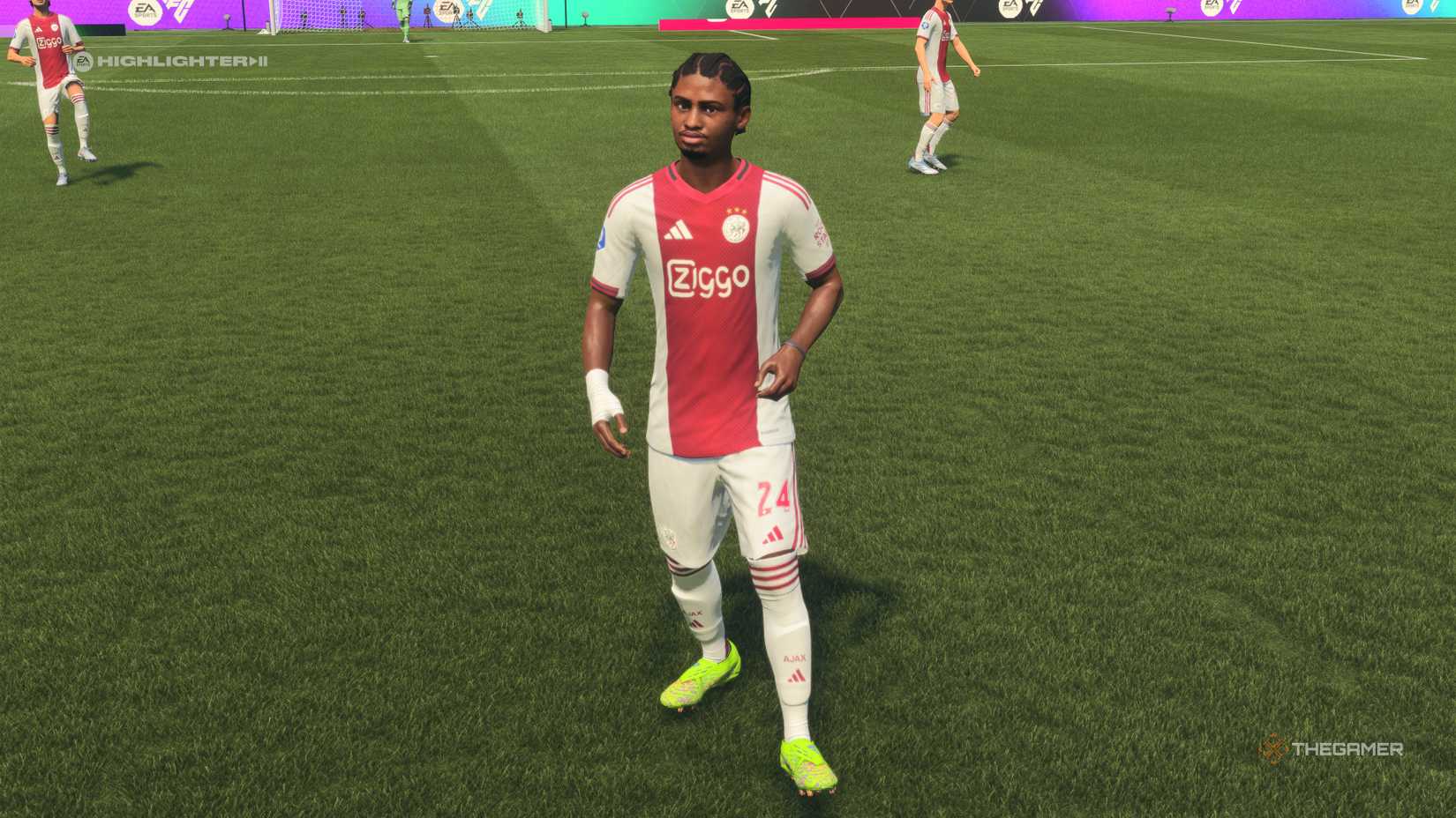 The Best Young Defensive Midfielders Jorthy Mokio on the pitch in EA Sports FC 26.