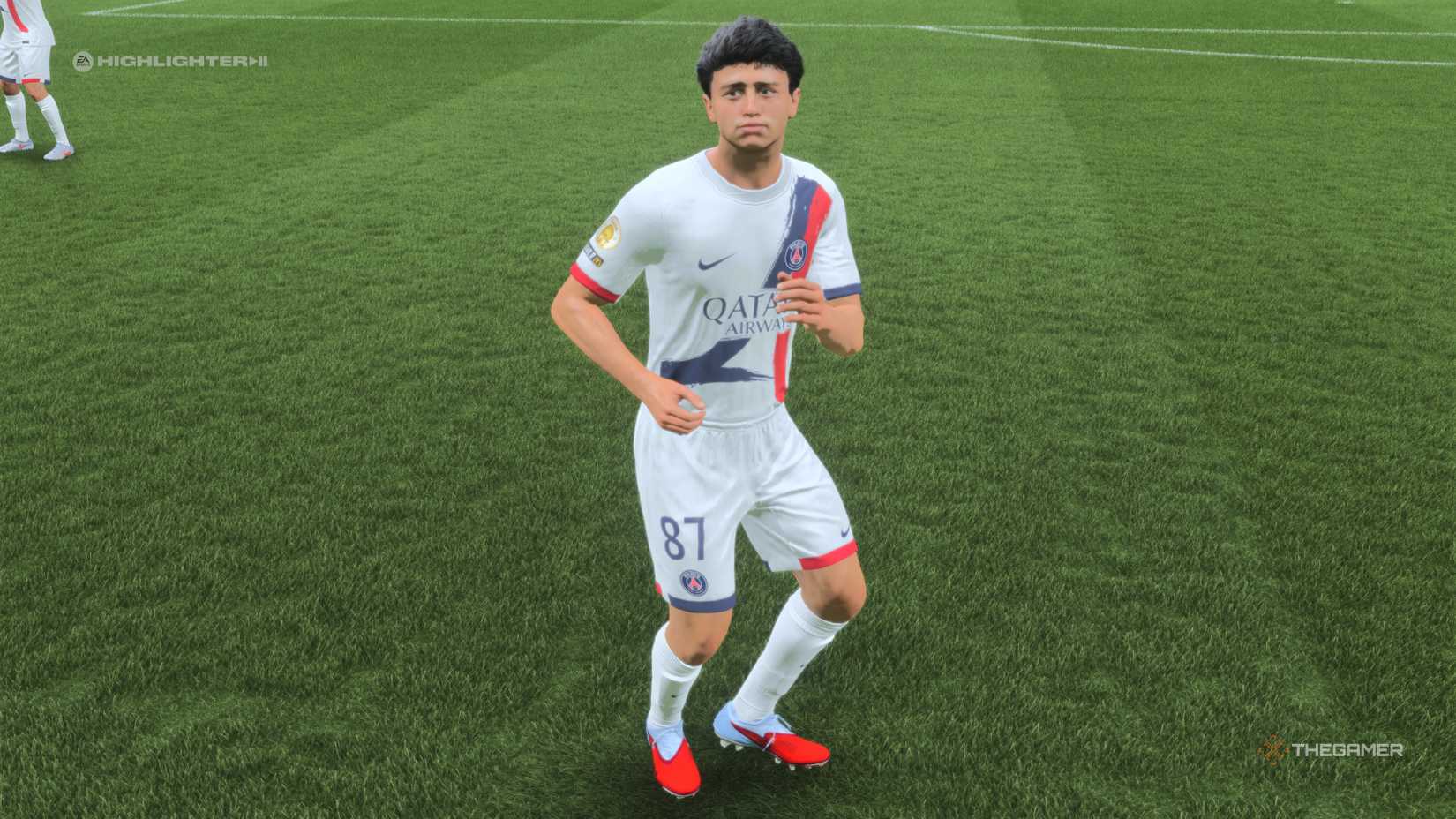 The Best Young Midfielders Joao Neves on the field in EA Sports FC 26.