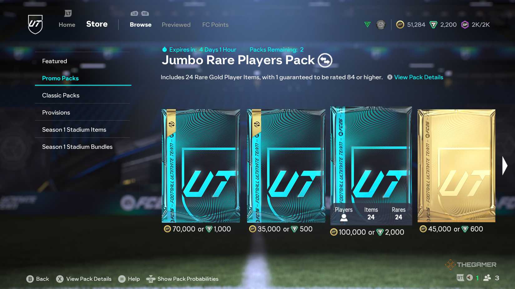 A Jumbo Rare Players Store Pack in EA Sports FC 26.