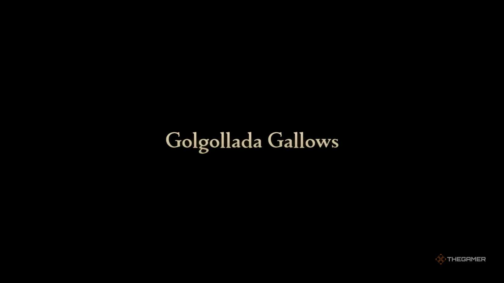 A title card showcasing the Golgollada Gallows mission title in Final Fantasy Tactics: The Ivalice Chronicles.