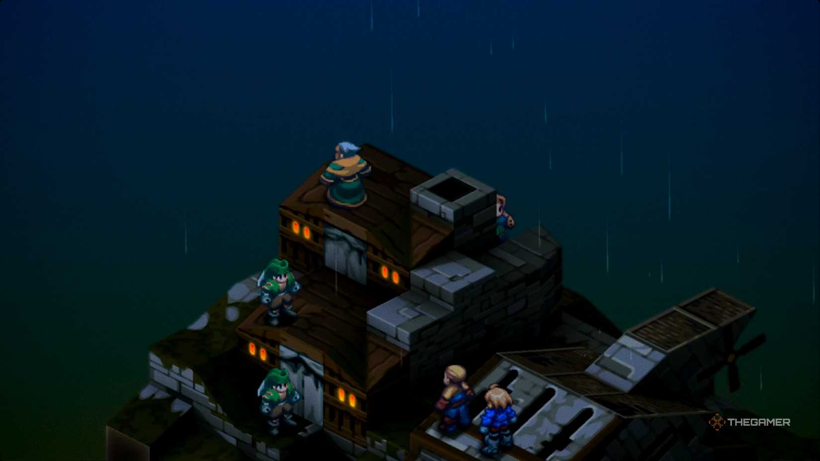Ludovich walking away with the Auracite telling his units to attack Mustadio and Ramza, going back on his word, in Final Fantasy Tactics: The Ivalice Chronicles.