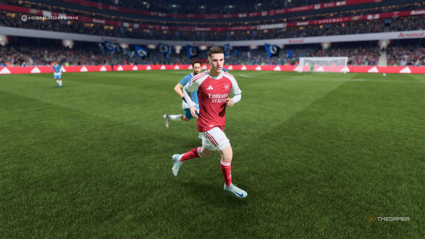 Viktor Gyokeres jogging in EA Sports FC 26.