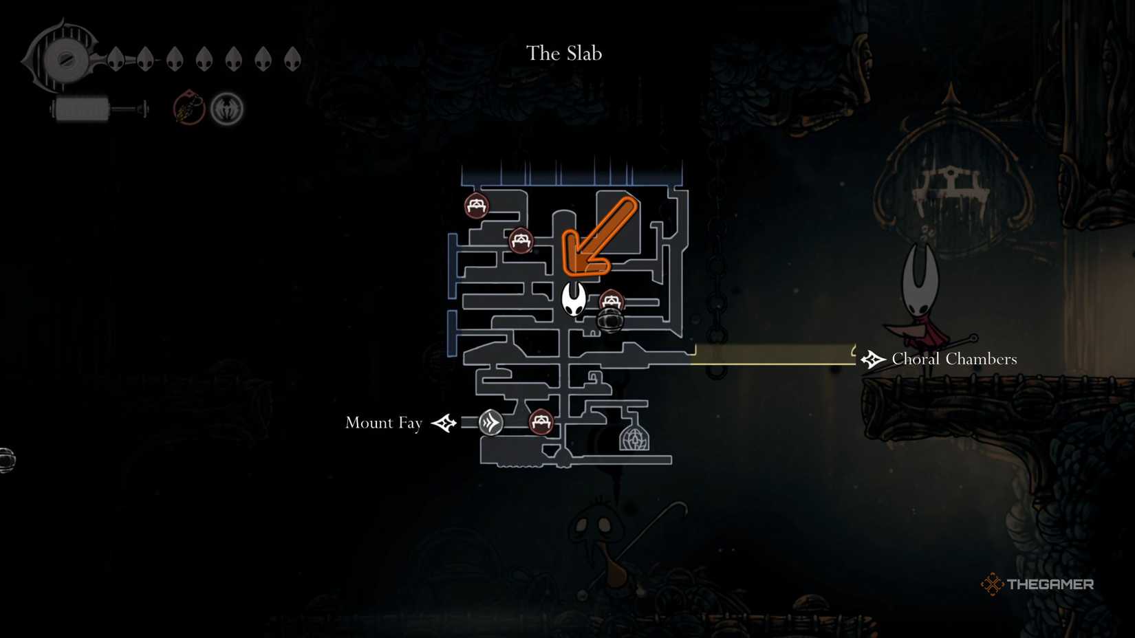 Hollow Knight Silksong Broodmother traces location.