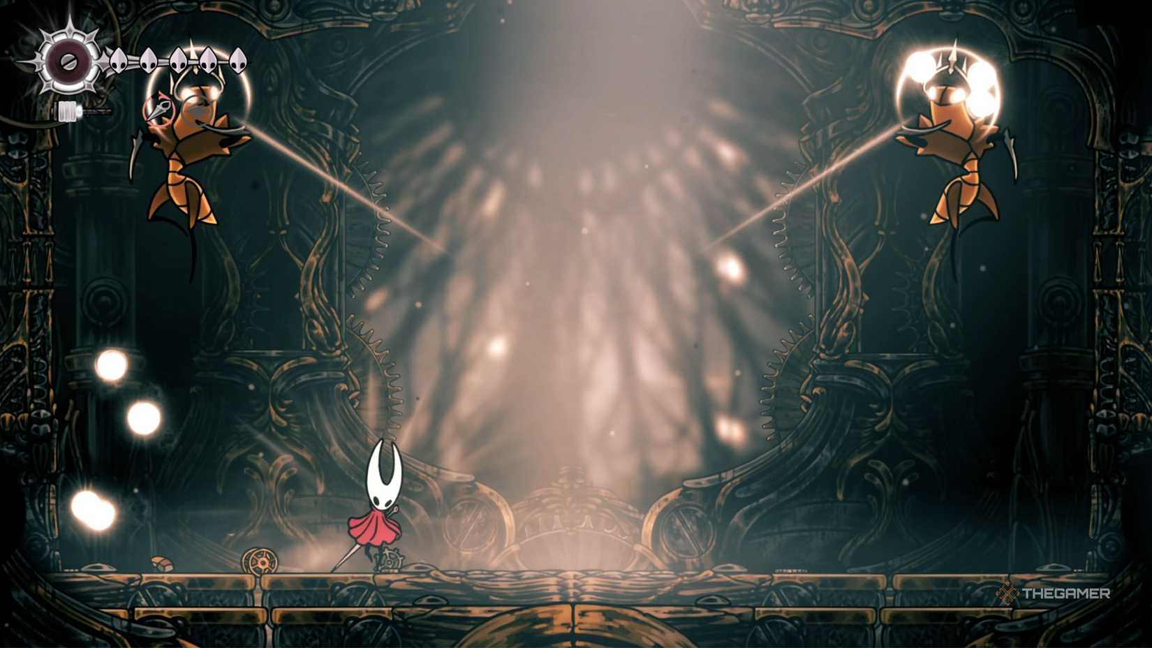 Hollow Knight Silksong Cogwork Dancers attack position three.