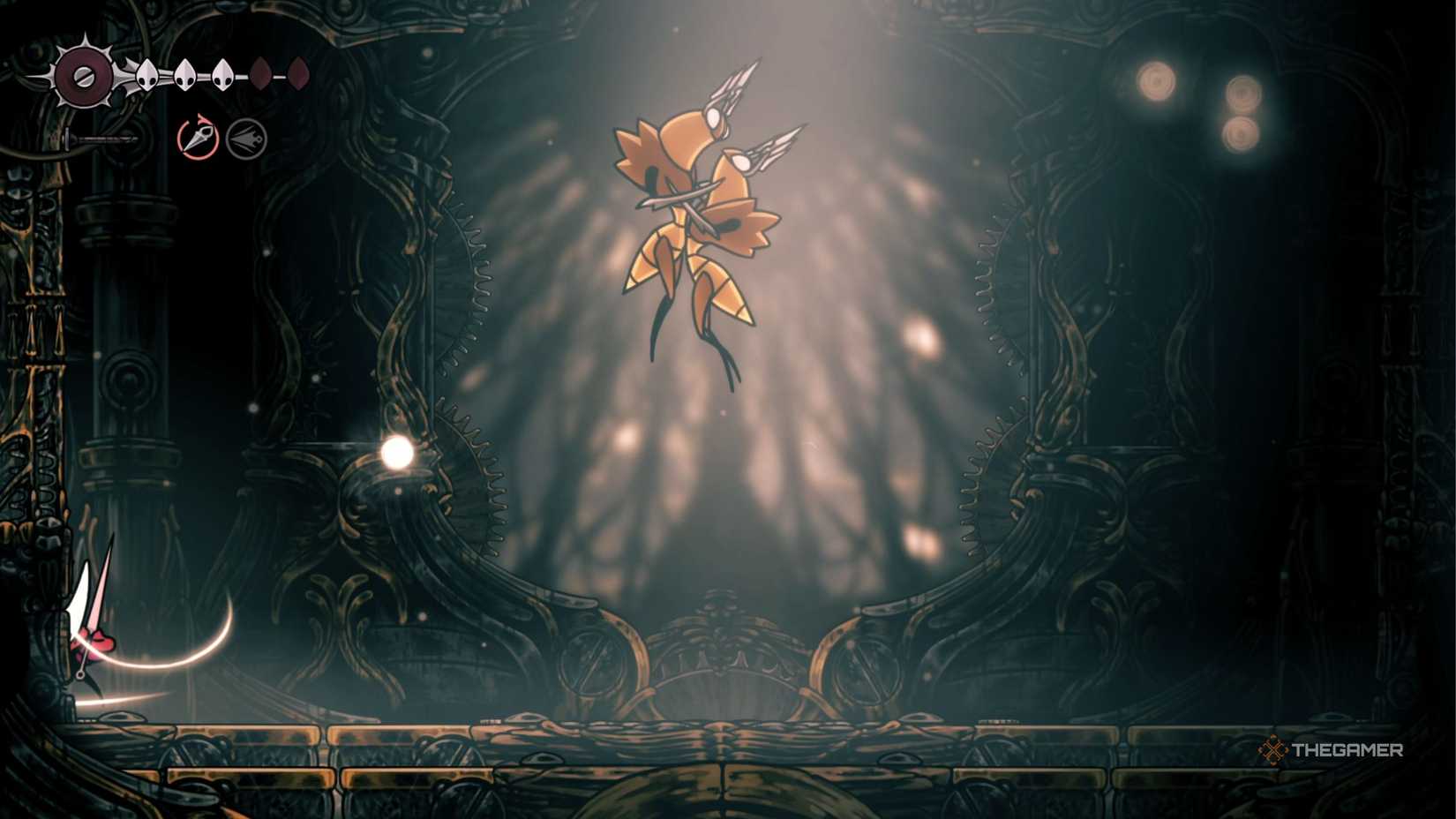 Hollow Knight Silksong Cogwork Dancers second phase dance attack.