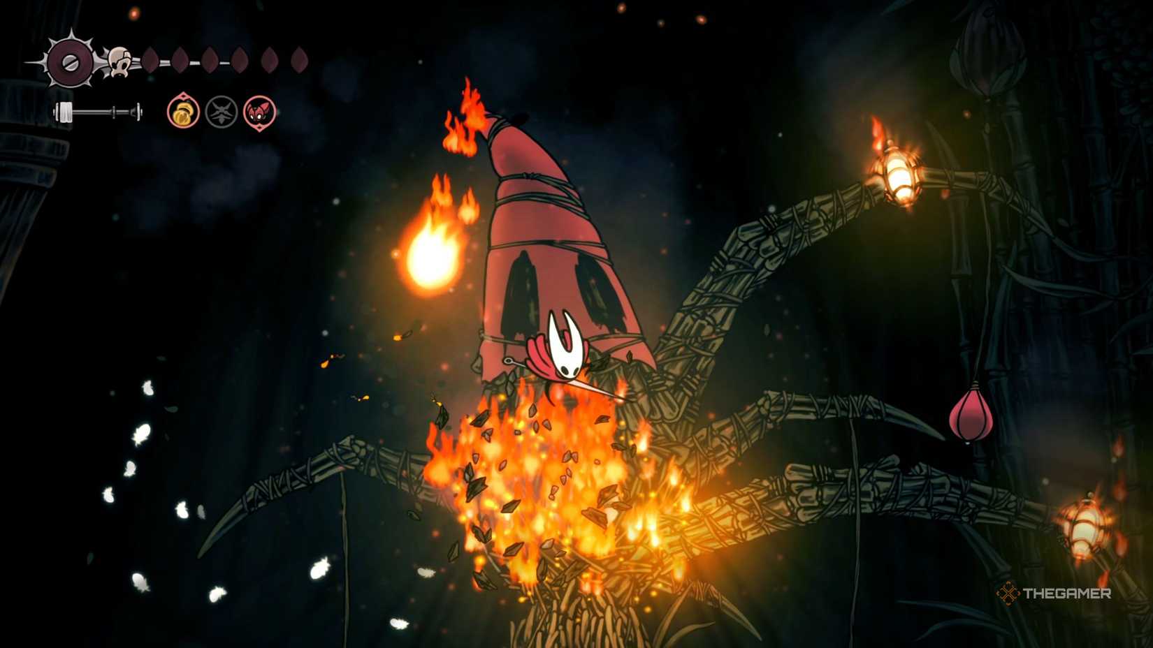 Hollow Knight Silksong Father of the Flame phase one.