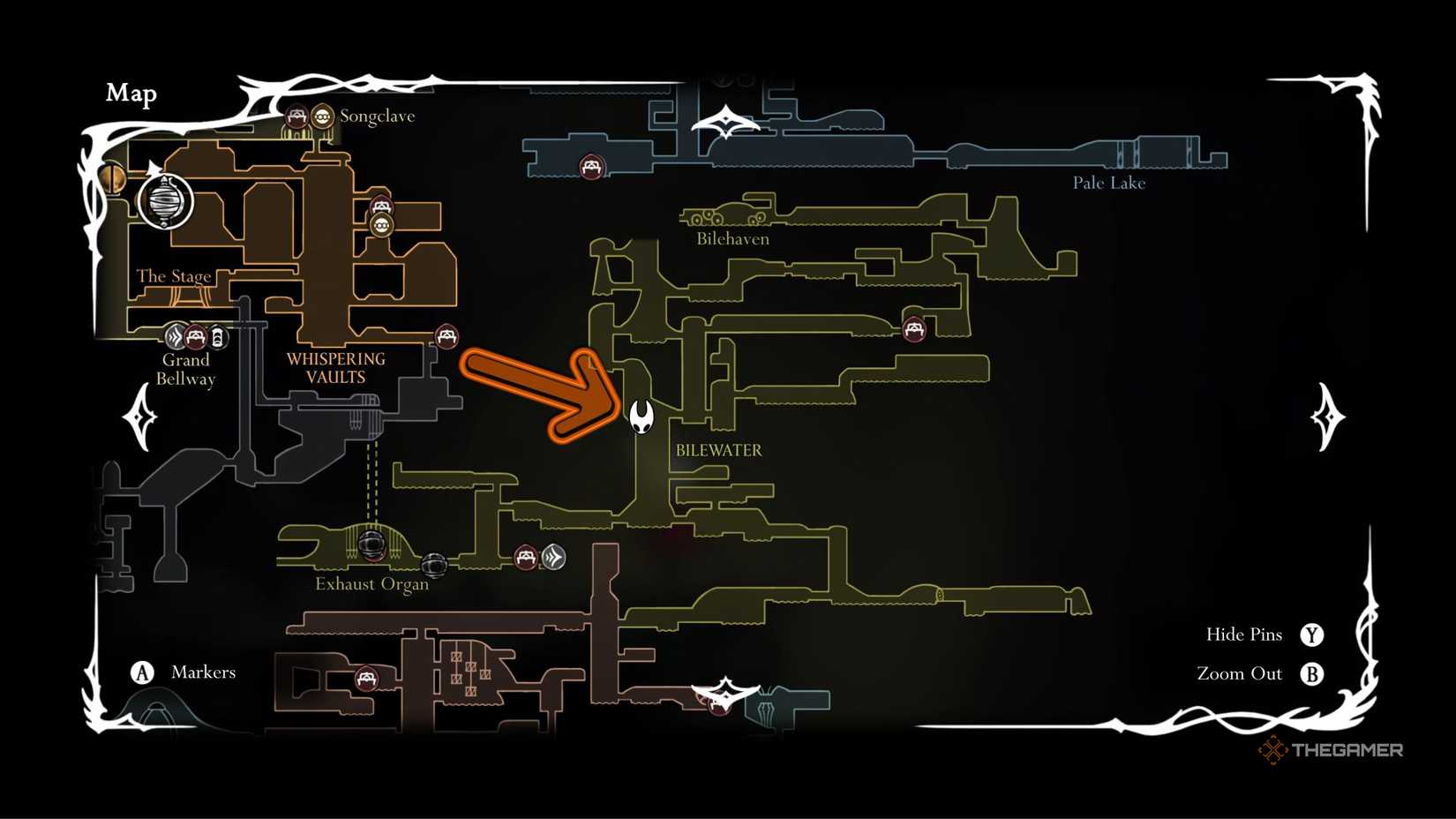Hollow Knight Silksong first location for Shakra tracking.