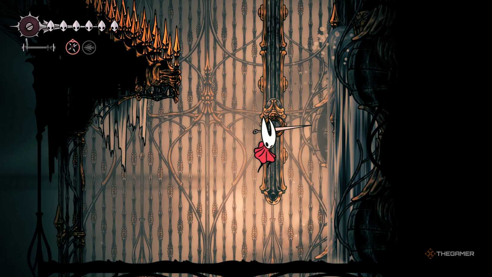 Hollow Knight Silksong going up to the High Halls.