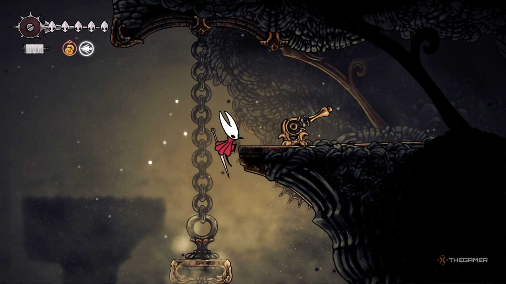 Hollow Knight Silksong lever in Blasted Steps.