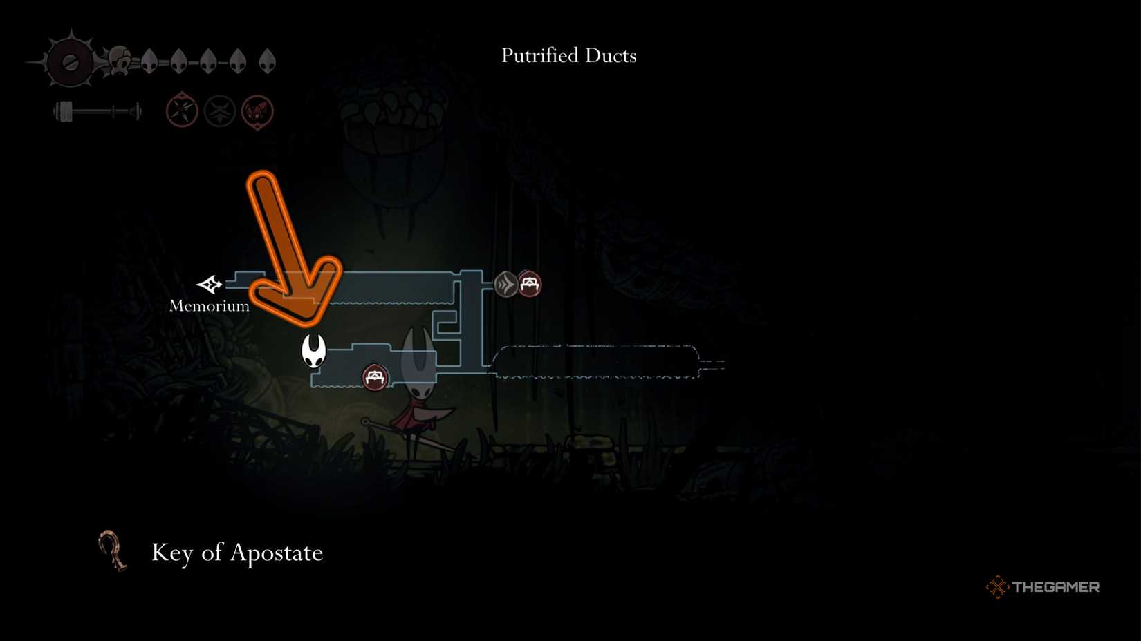 Hollow Knight Silksong location for the key of Apostate.