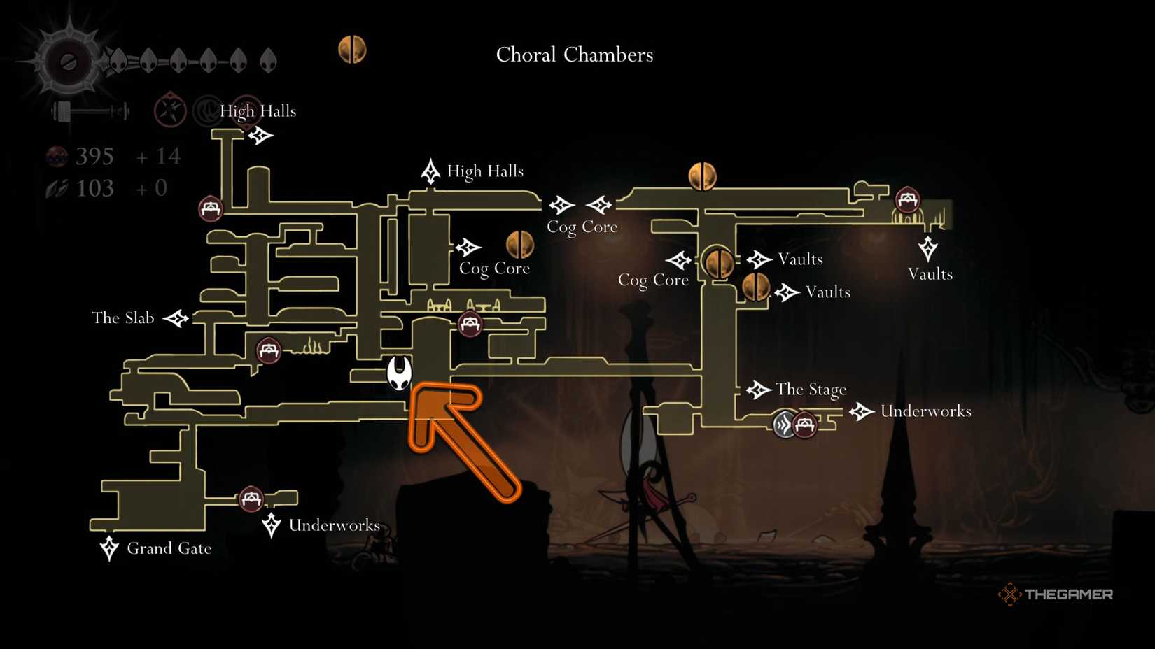 Hollow Knight Silksong location for the wandering merchant.