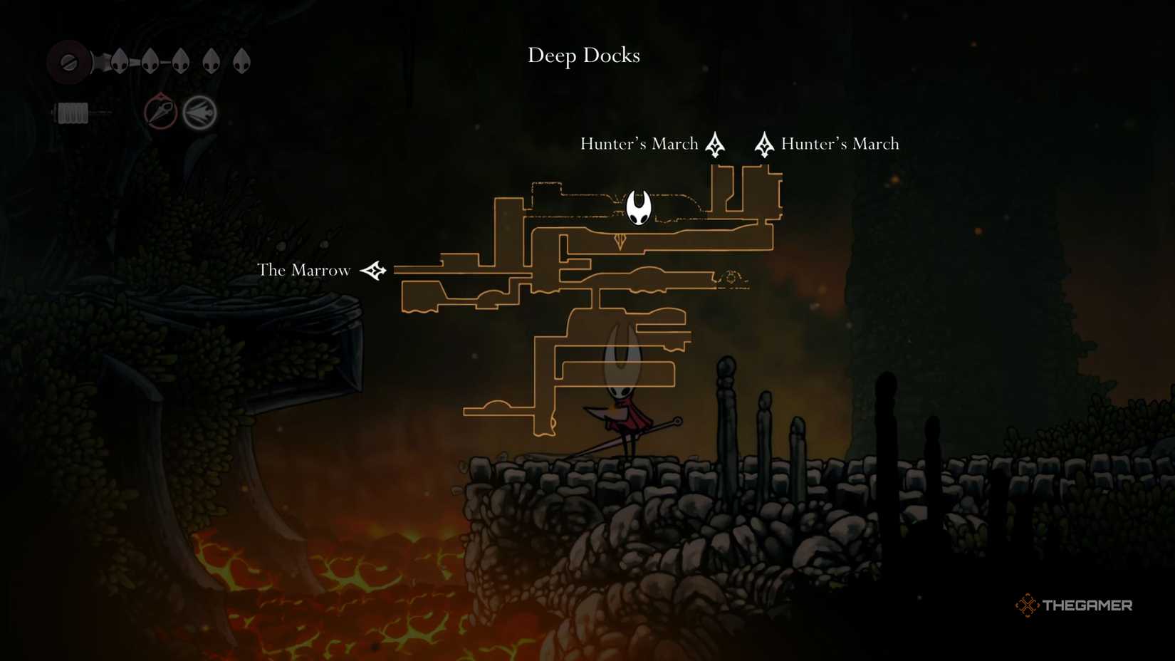 Hollow Knight Silksong Swift Step ancestral art location in Deep Docks.-1