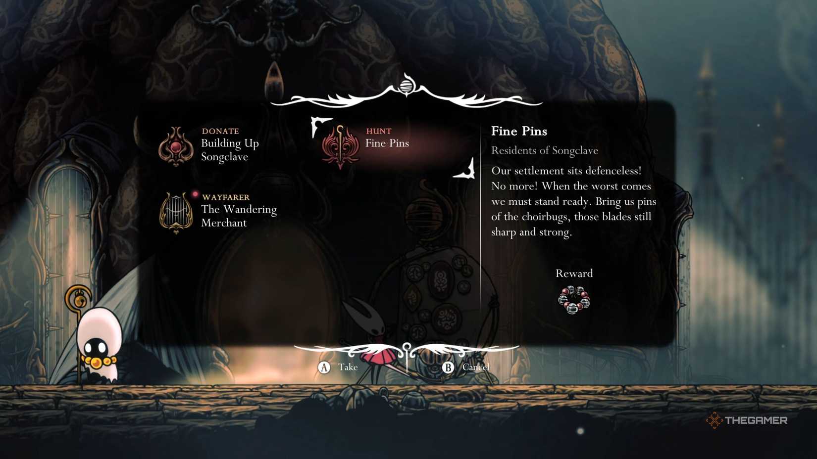 Hollow Knight Silksong taking up the wandering merchant wish.