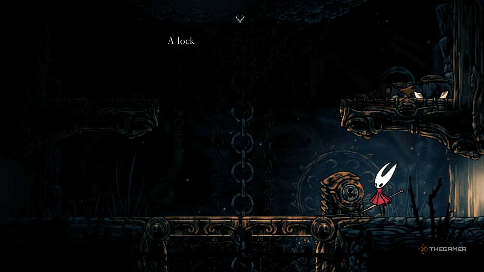 Hollow Knight Silksong using the key of Heretic in The Slab.