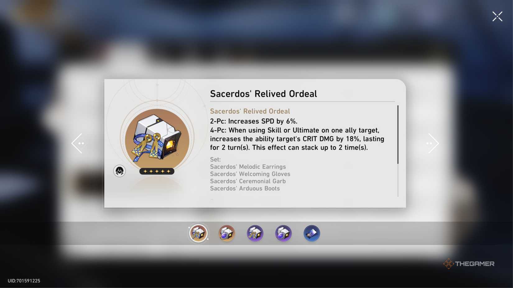 Honkai Star Rail Cerydra best relic description.