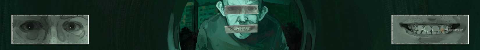 I'm not a Human banner showing someone through a peephole.