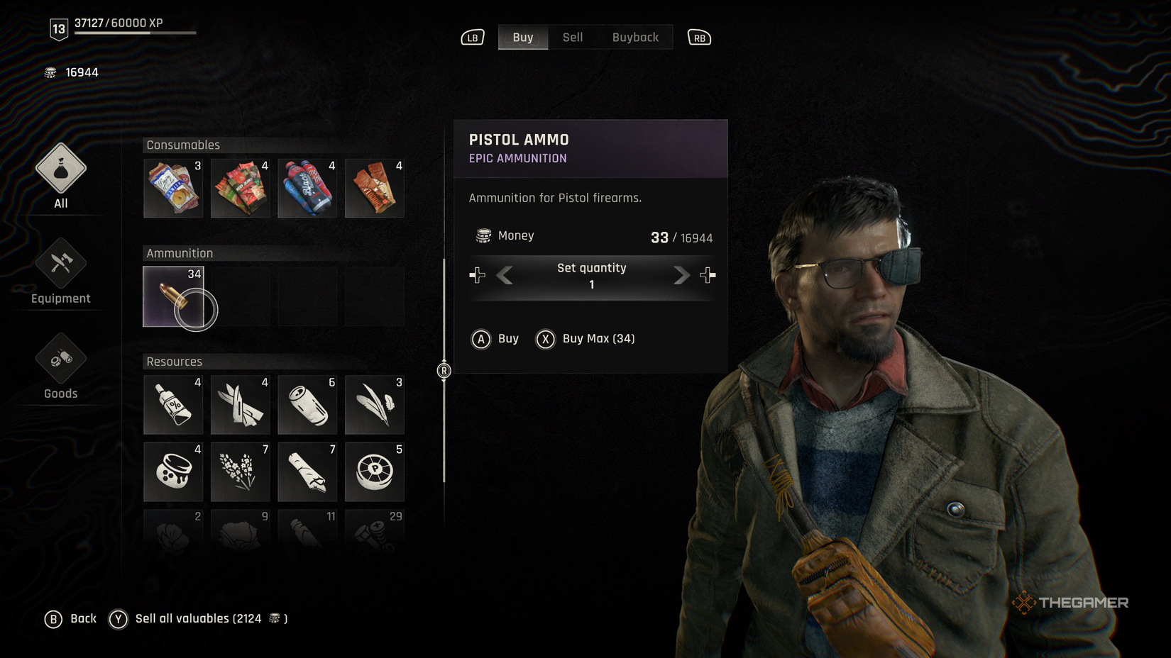 Buying ammo at the shop in Dying Light: The Beast.