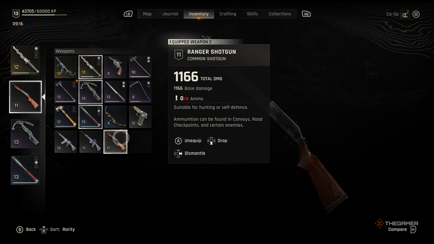 A gun about to be dismantled in Dying Light: The Beast.