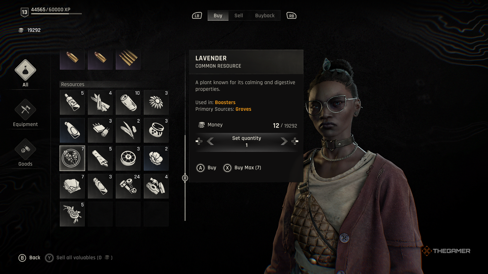 Lavender in the Exile's Cave shop in Dying Light: The Beast.