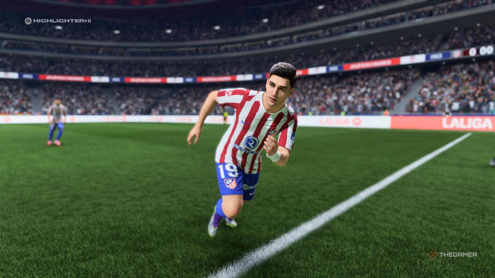 Julian Alvarez running forward in EA Sports FC 26.