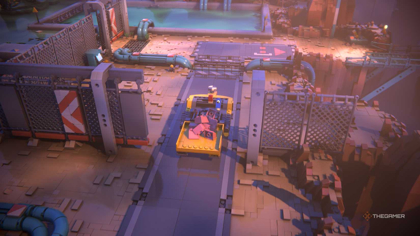 Rebuilding The Train Tracks Northern Door in LEGO Voyagers.
