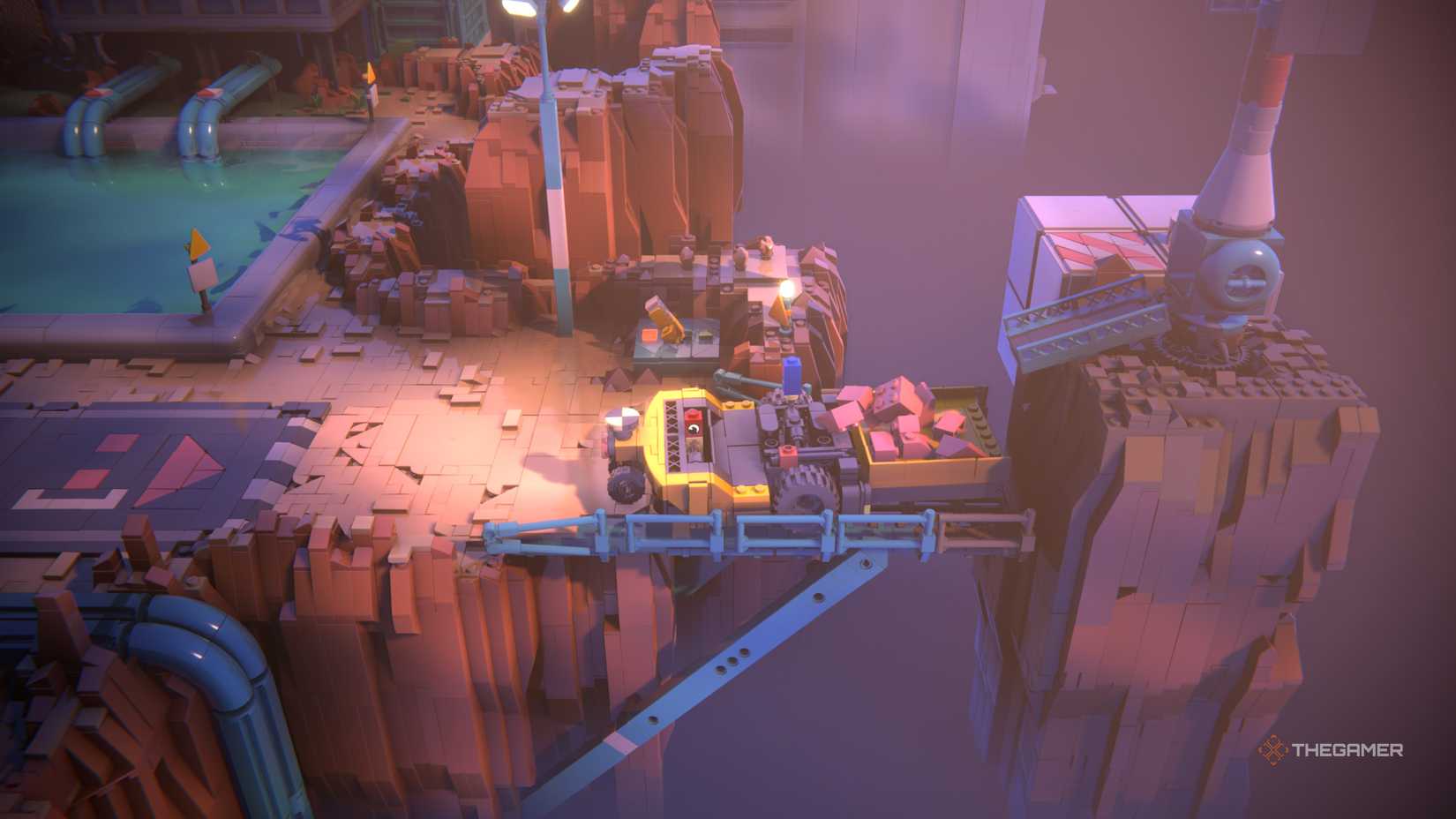 Rebuilding The Train Tracks Third Brick Location in LEGO Voyagers.