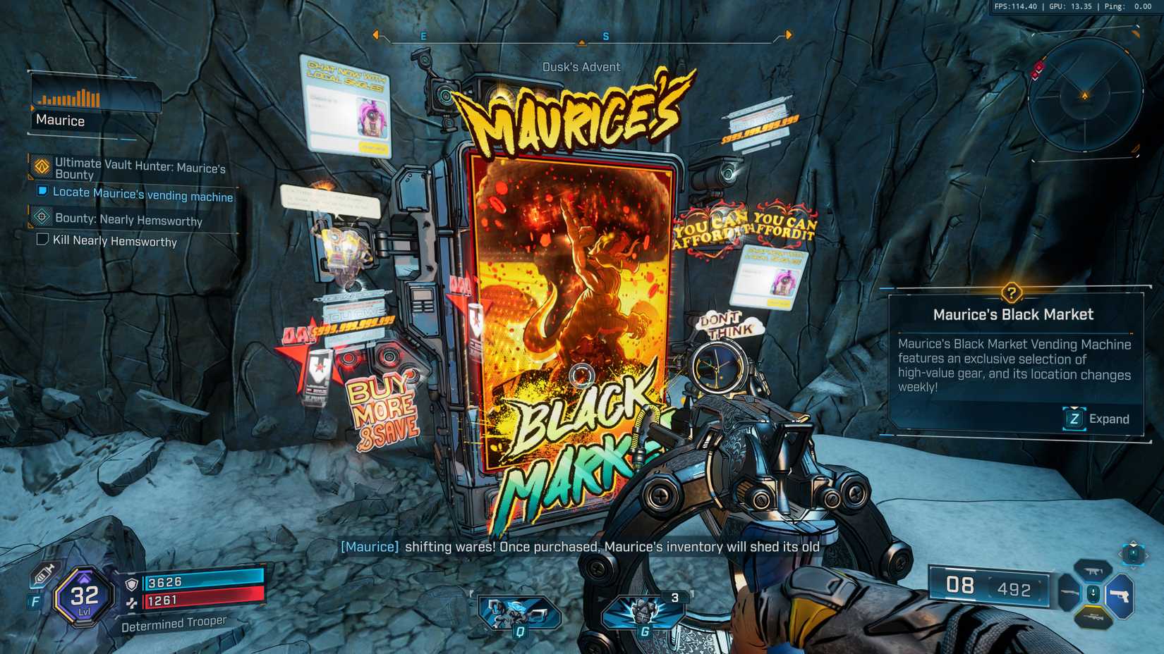 Maurice's Vending Machine In Borderlands 4.