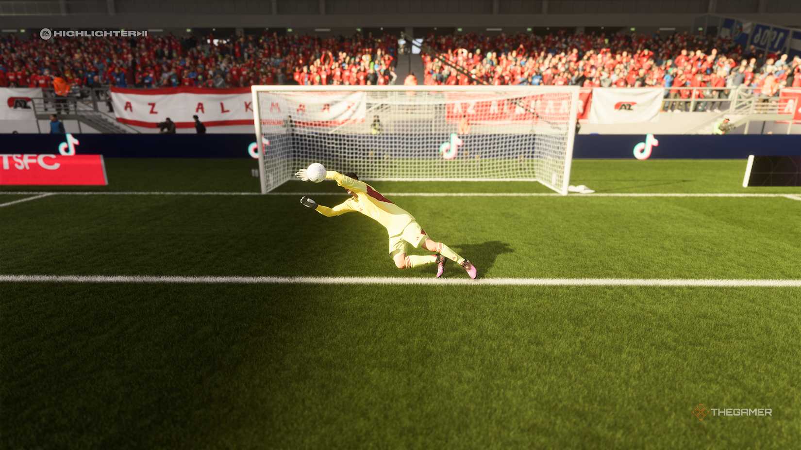 Mike Penders making a save in EA Sports FC 26.