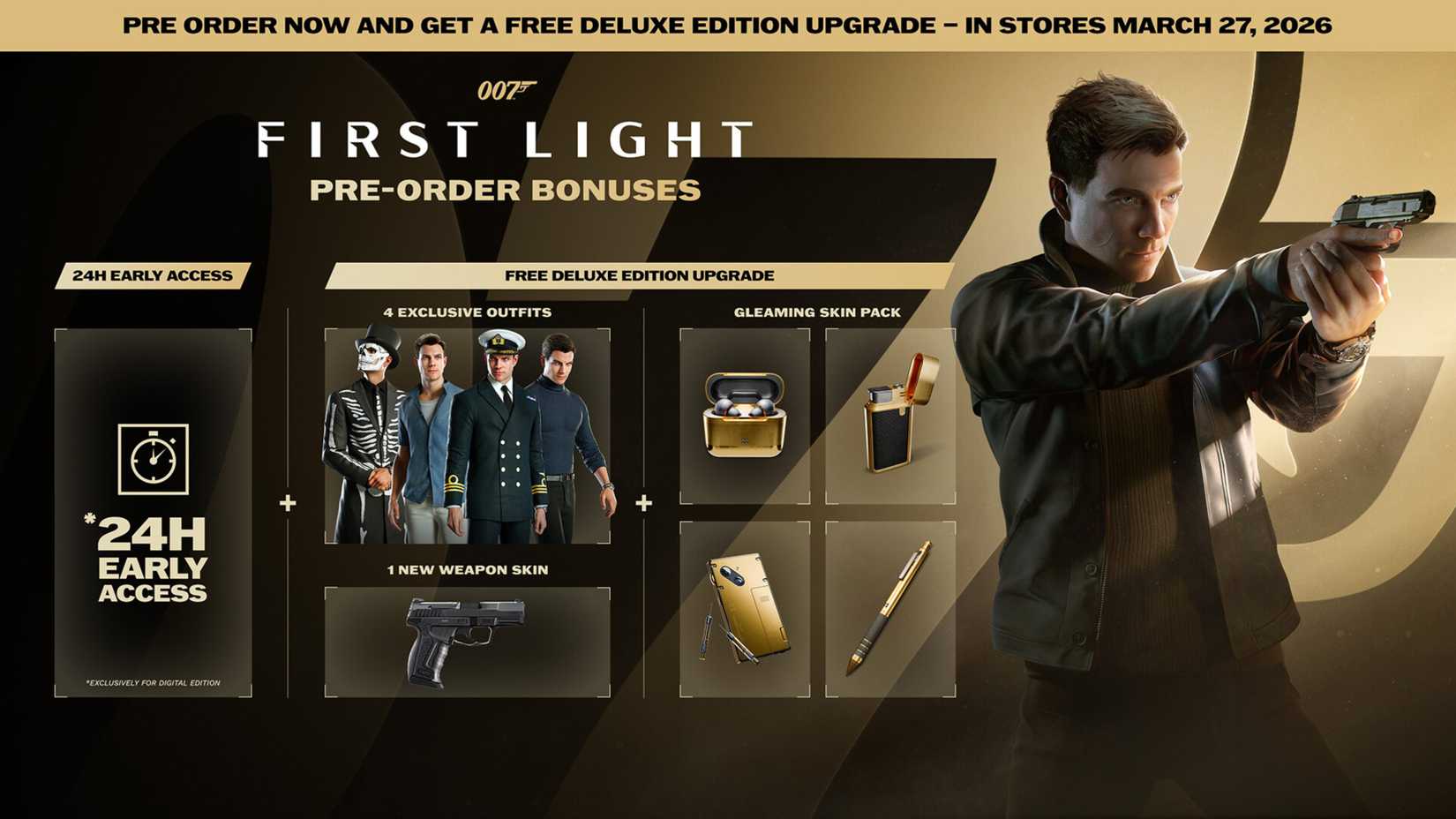 items included with the 007 deluxe upgrade pack.