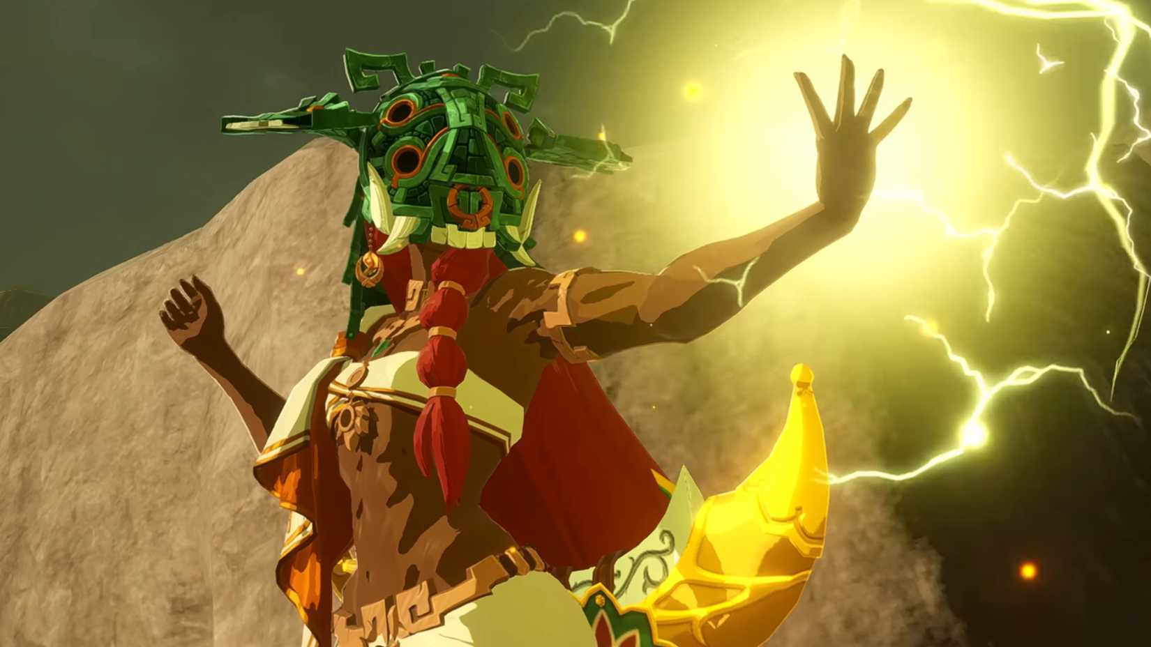 sonia using lightning powers and a zonai device in age of imprisonment.