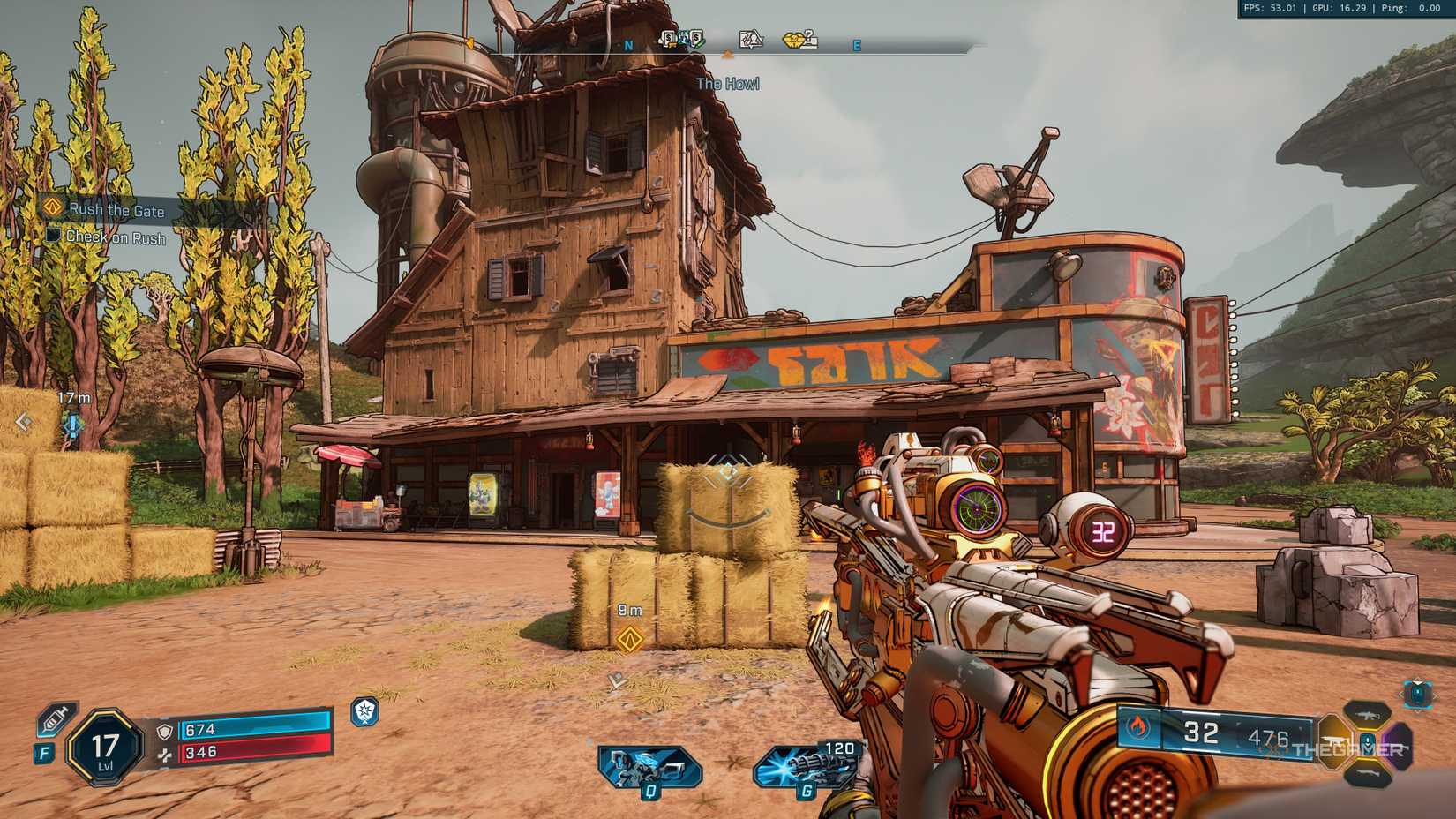 Optimized Settings Preview Of Hub Town For Borderlands 4.