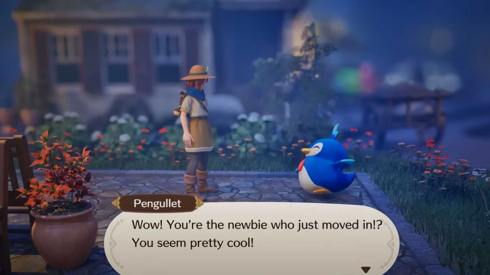 Palfarm's player talking to pengullet.