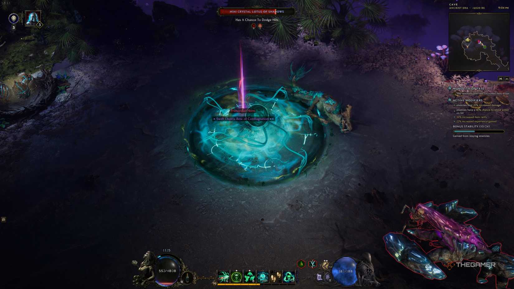 Primordial Horn Drop from an evolved Rift Beast.