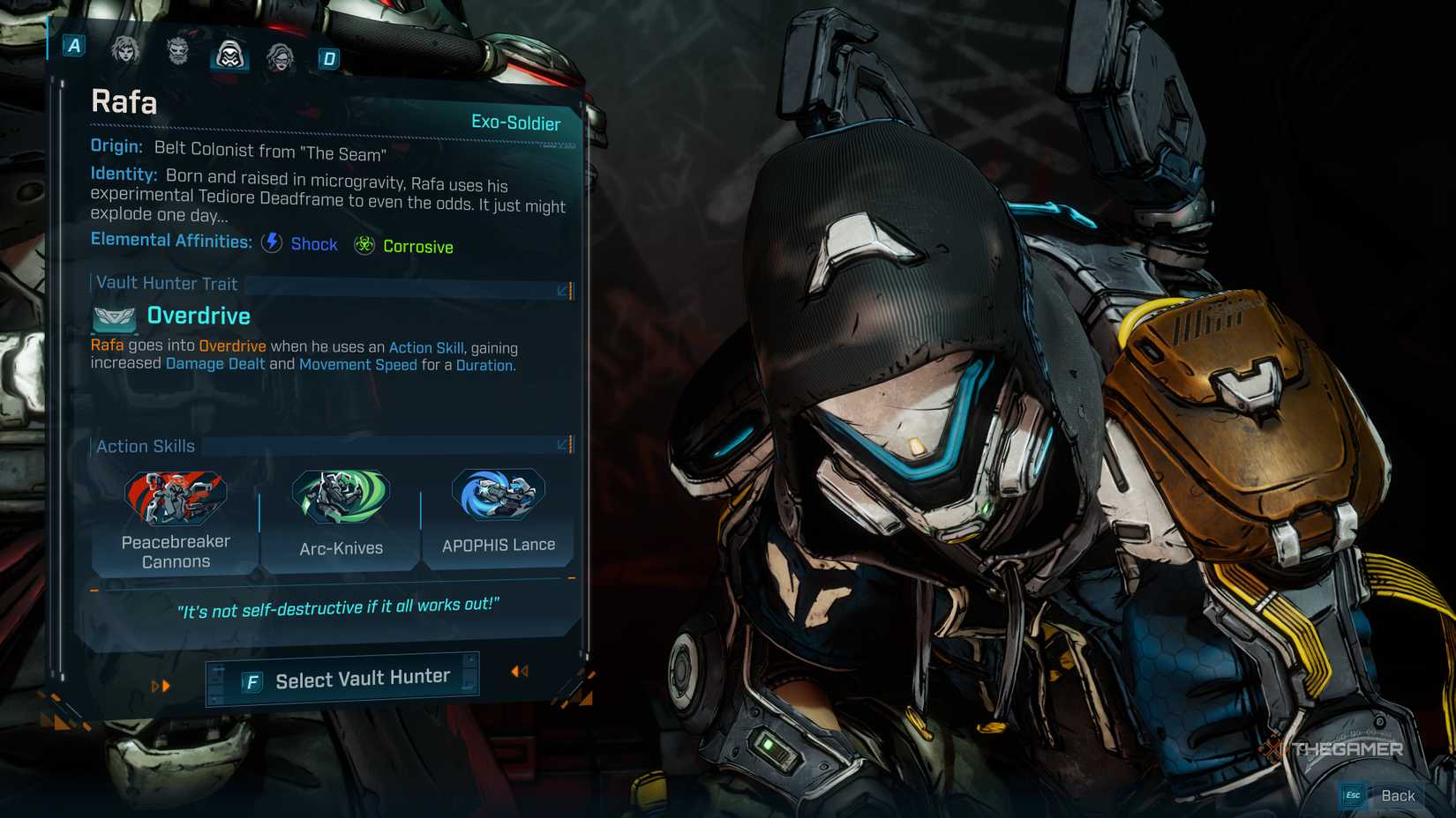 Rafa Character Overview In Borderlands 4
