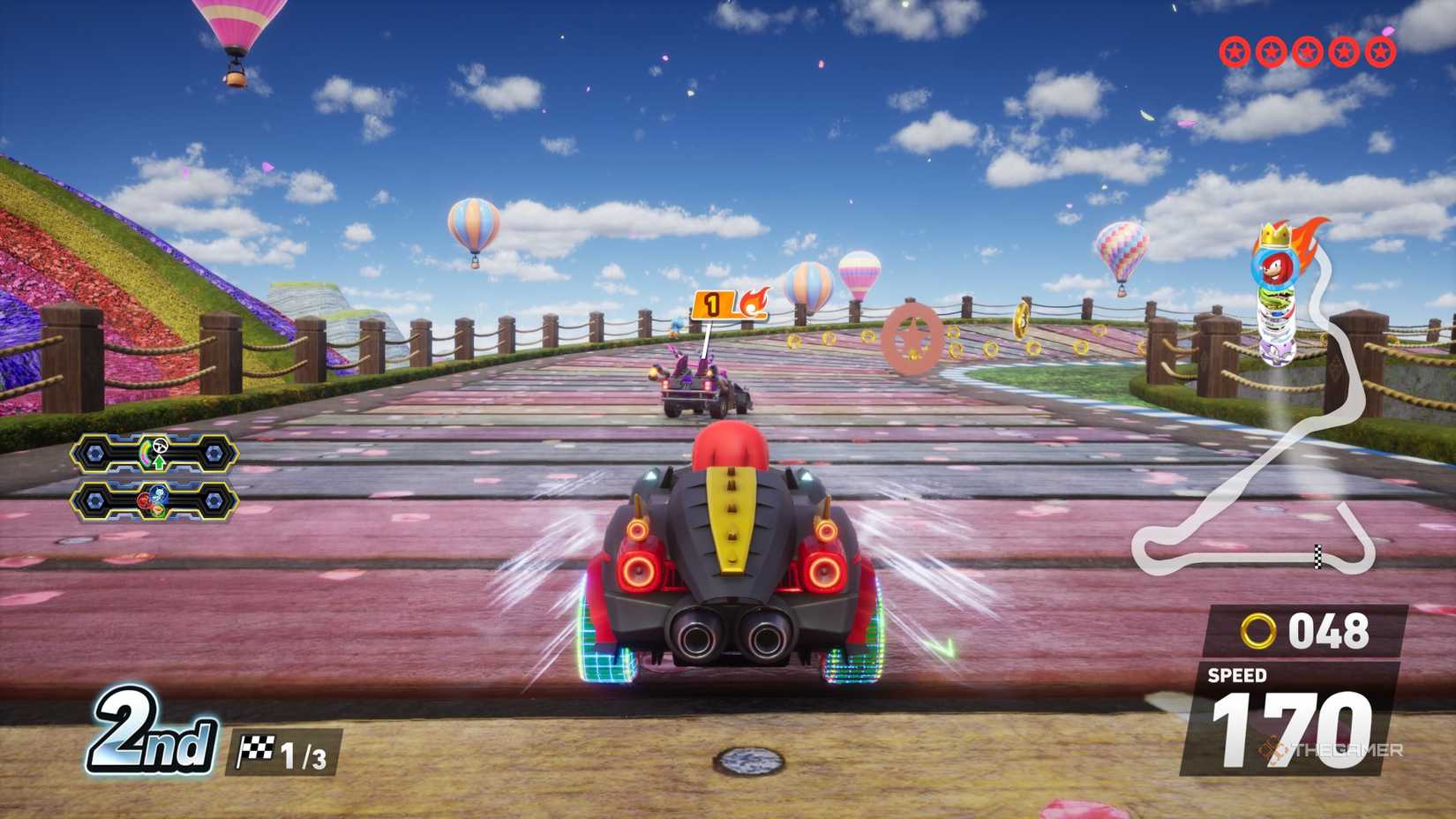 Rainbow Garden Red Star Rings in Sonic Racing CrossWorlds.