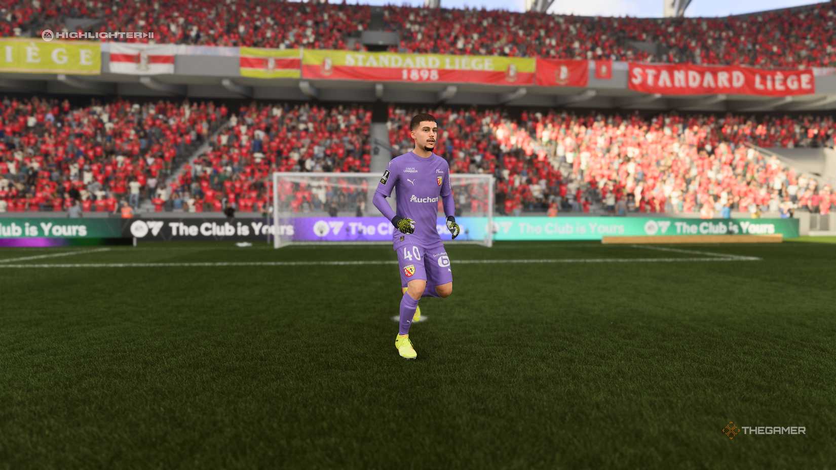 Robin Risser standing near the penalty spot in EA Sports FC 26.