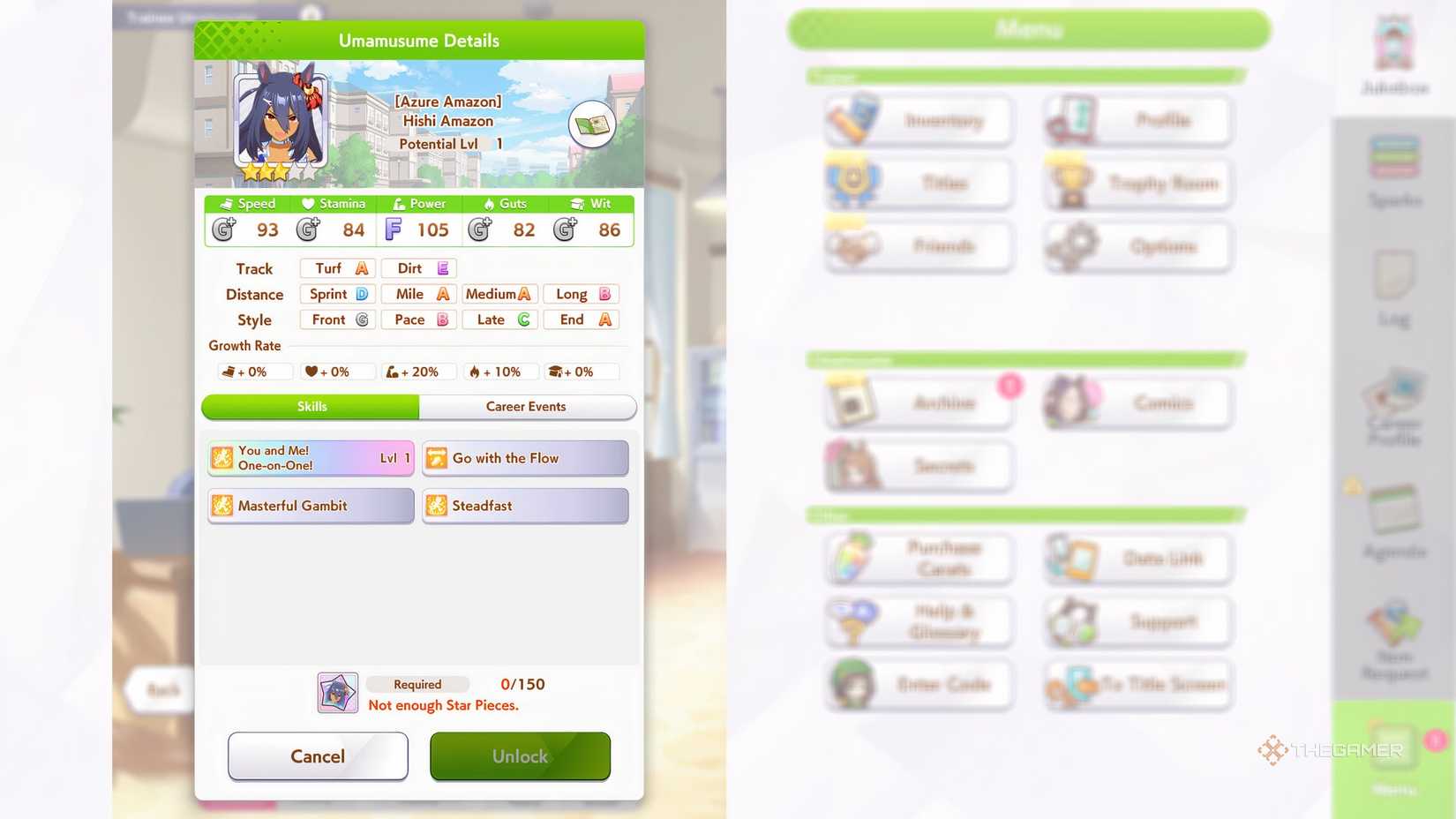 Hishi Amazon skills are shown in Umamusume: Pretty Derby.