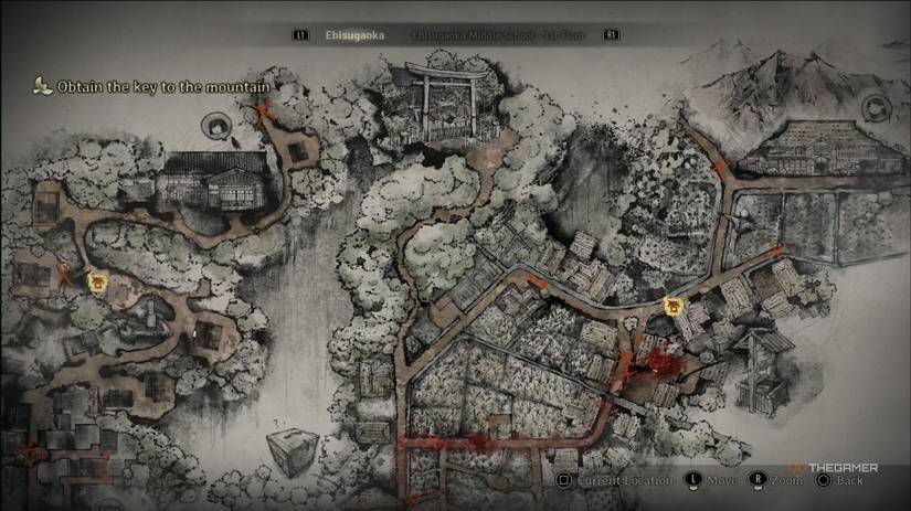 The map of Silent Hill f.