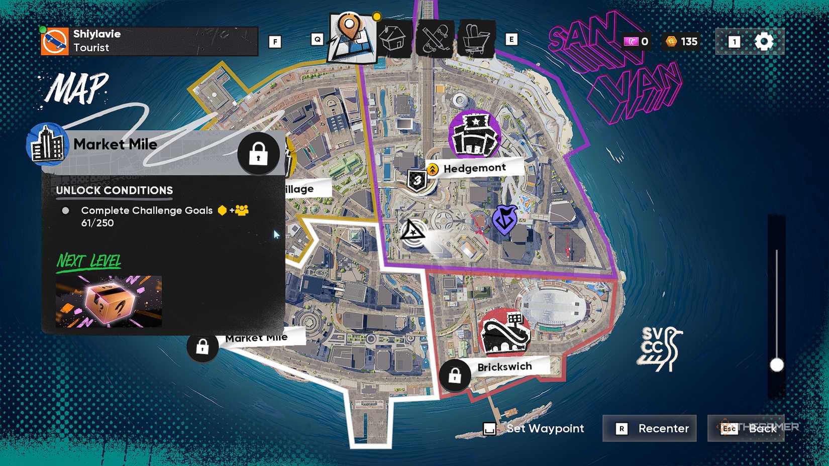 skate. Market Mile map unlock conditions.