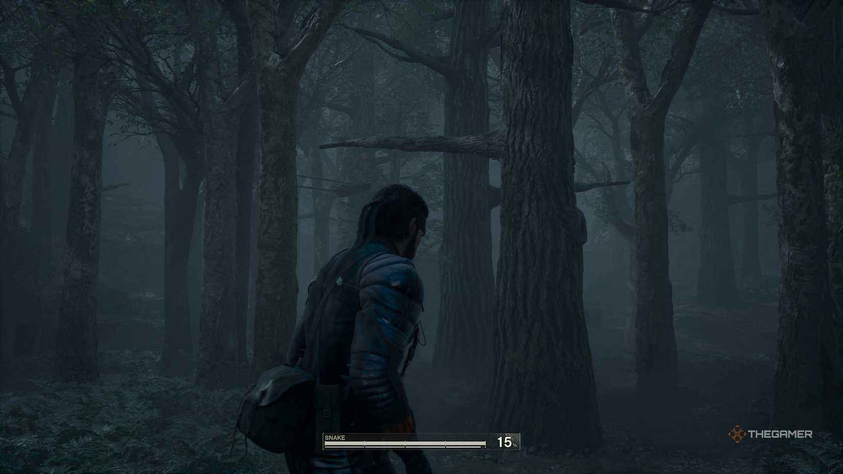 Snake in the Graniny Gorki South area in Metal Gear Solid Delta: Snake Eater.