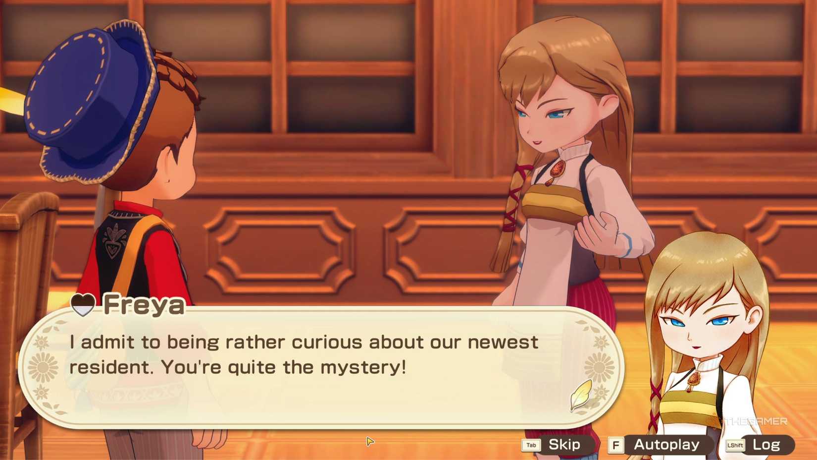 Story Of Seasons Grand Bazaar Freya white heart scene.