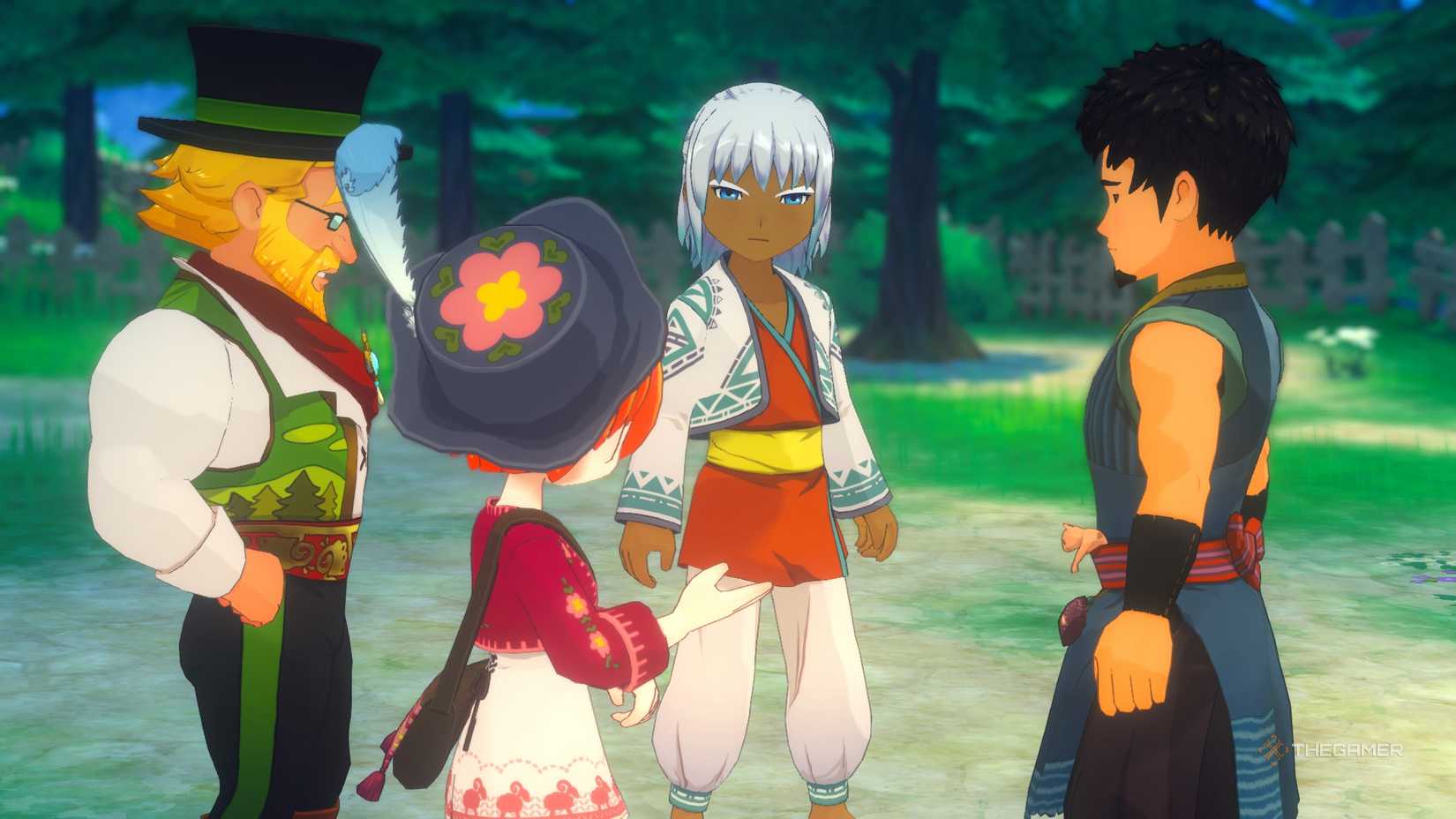 STORY OF SEASONS Grand Bazaar Meeting Samir with Felix and Arata at the farm.