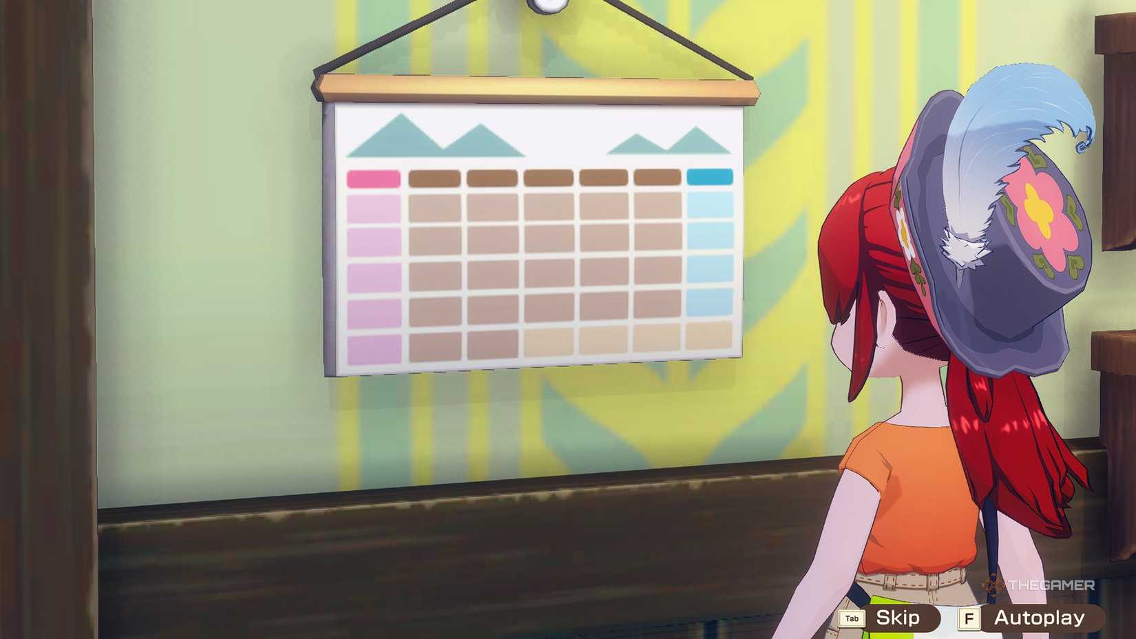 STORY OF SEASONS Grand Bazaar The farmer looking at their calendar.
