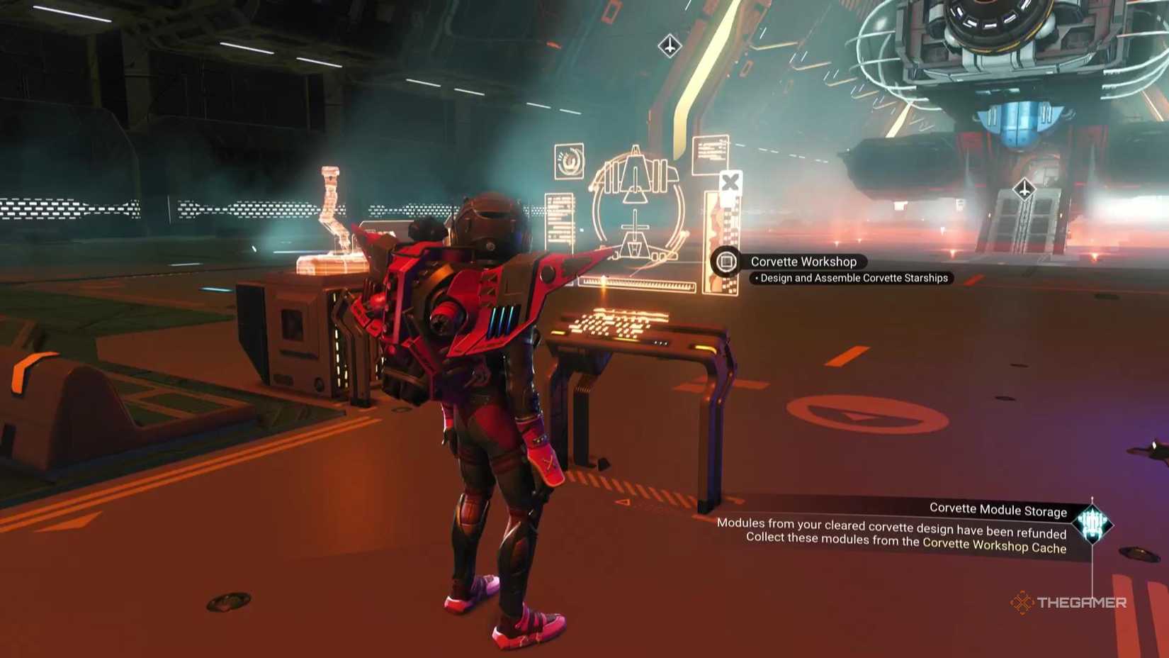 The Corvette Workshop in No Man's Sky.