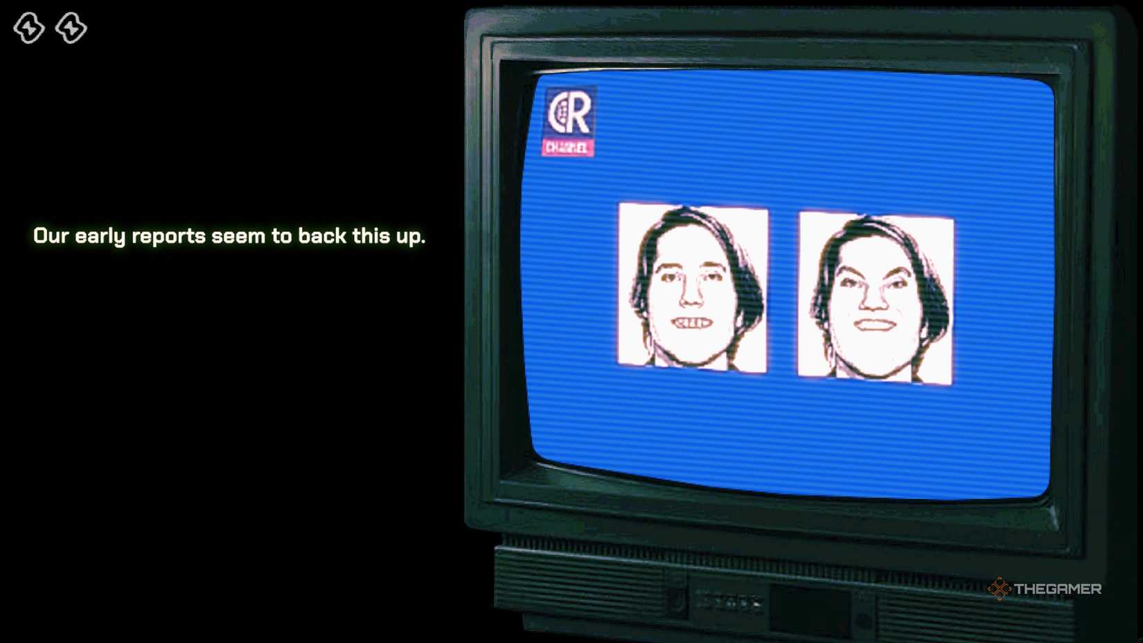 The TV screen in No I'm not a Human.