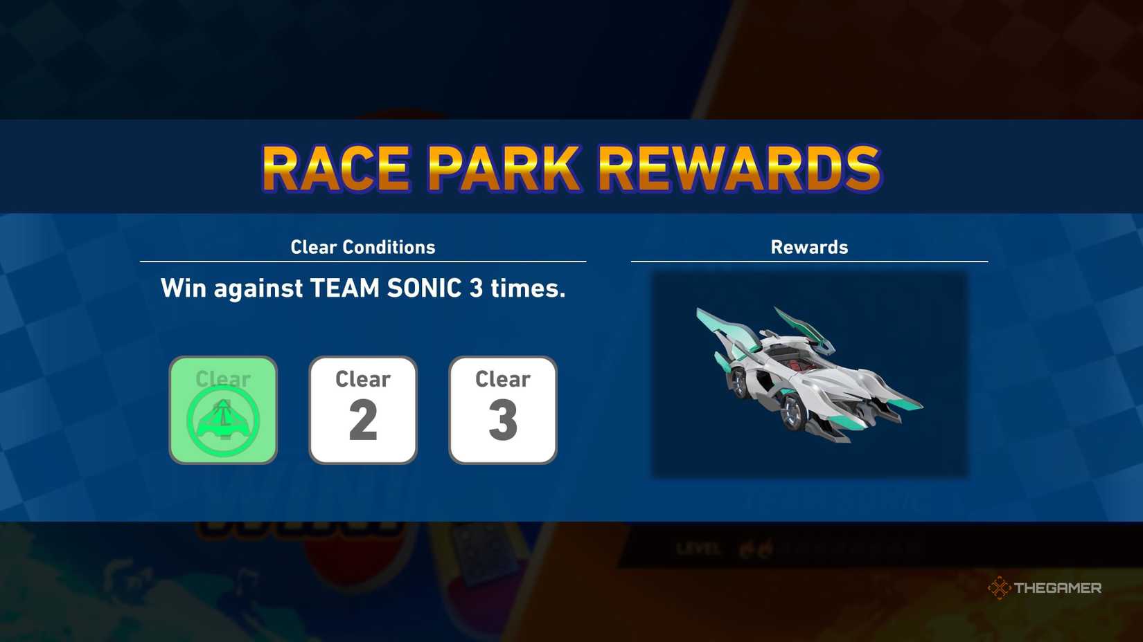 The vehicle you get for beating Team Sonic in Sonic Racing CrossWorlds.