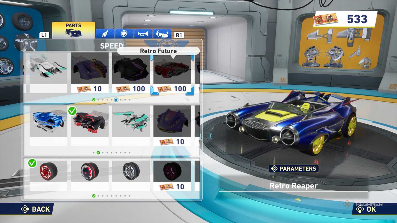 Unlocking new Speed machine parts in Sonic Racing CrossWorlds.