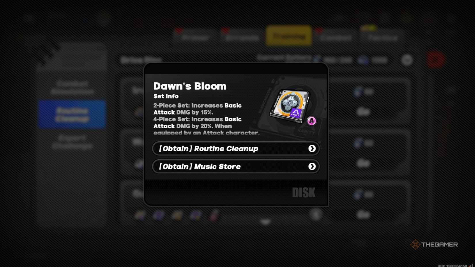 Zenless Zone Zero Dawn's Bloom drive disc and description.